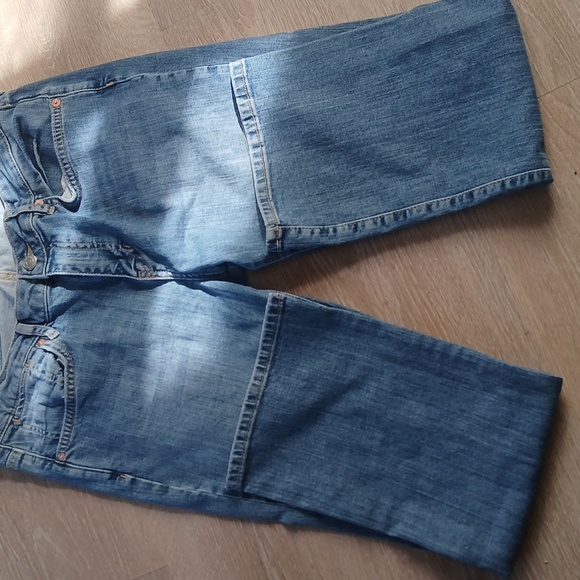 Free People We the Free Medium Wash Blue Women's Jeans Rise Crop Flare Size 30 - Picture 5 of 8